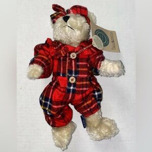 Boyds Bears Red Plaid Teddy Bear